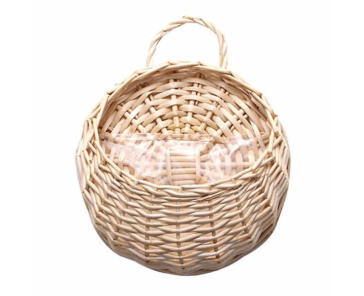 Wall Fence Hanging Planter Plant Flower Pot Handmade Garden Rattan Basket Dec Carousel 1