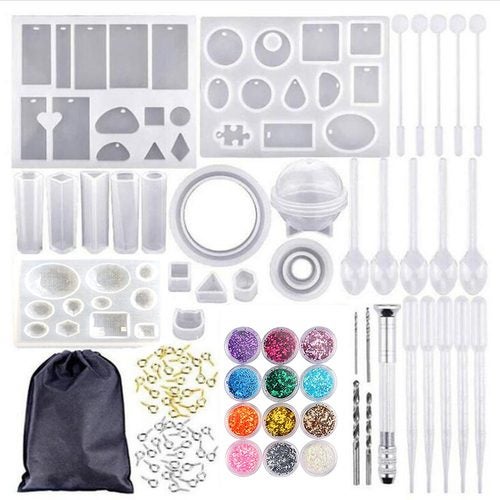 96pcs DIY Resin Casting Craft Molds Silicone Jewelry Pendant Making Carousel 1