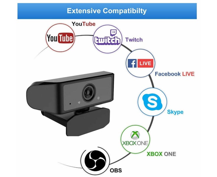 Webcam with Microphone 1080P | Plug and Play 120 degree widescreen 360Ë‡Ä? rotat Carousel 2