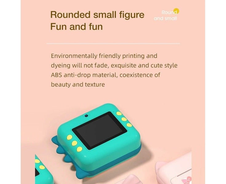 WiFi Instant Print Camera Digital Dual Camera Kids Toy with Print?Paper 32G C Carousel 2