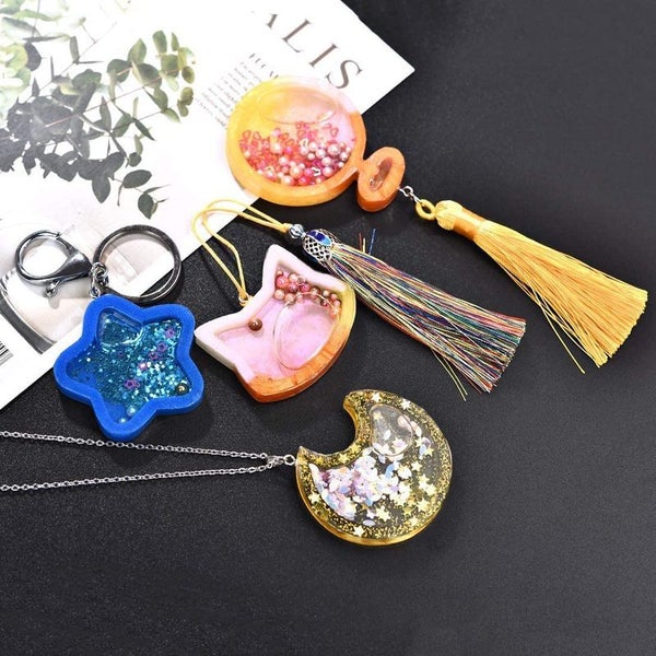 Shaker Resin Moulds Silicone Molds Keyring Making Carousel 2