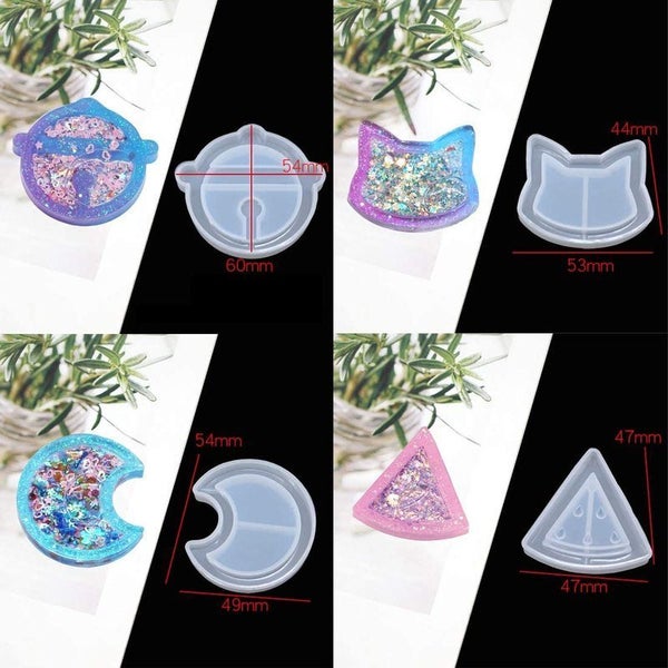 Shaker Resin Moulds Silicone Molds Keyring Making Carousel 18