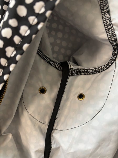PAQME - Womens 3/4 Raincoat - Dalmatian (black and white) - retailed for $18963613767341443111