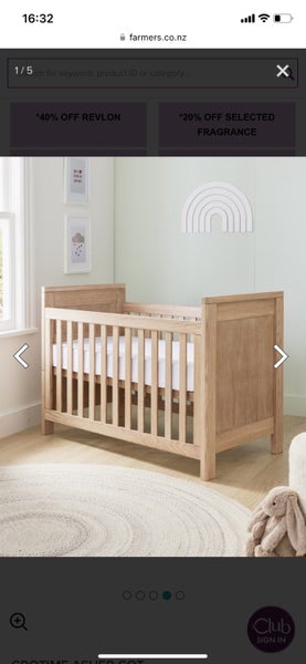 Growtime Asher cot and mattress Carousel 1