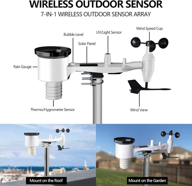 ECOWITT WS2910 7 in 1 Wi-Fi Weather Station Carousel 7