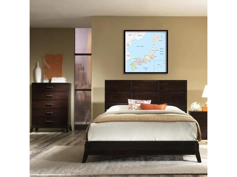 90*90cm Japan Political Map Wall Art Poster Non-woven Canvas Painting For Carousel 1