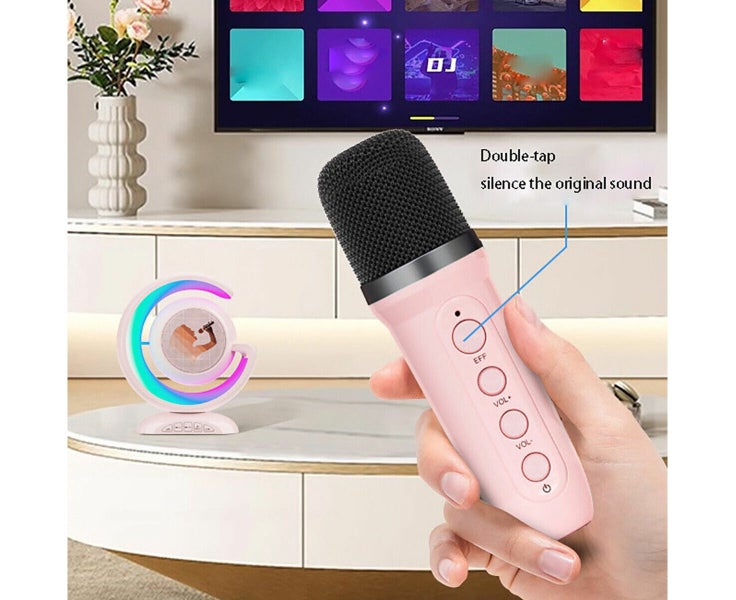 Wireless Karaoke Speaker BT5.0 Portable Bluetooth Microphone Family Mini Gift Carousel 2