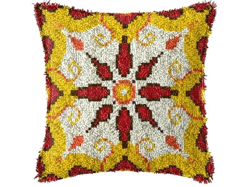 Cross Stitch Pillow Mat DIY Kit 43CM By 43CM Needlework Crocheting Carousel 1
