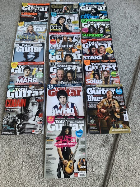 Total Guitar Magazine issues 20 1996 thru to 342 2021 approx 300 . Carousel 1