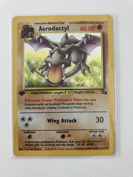 Aerodactyl - 1st Edition Holo - Fossil Carousel 1
