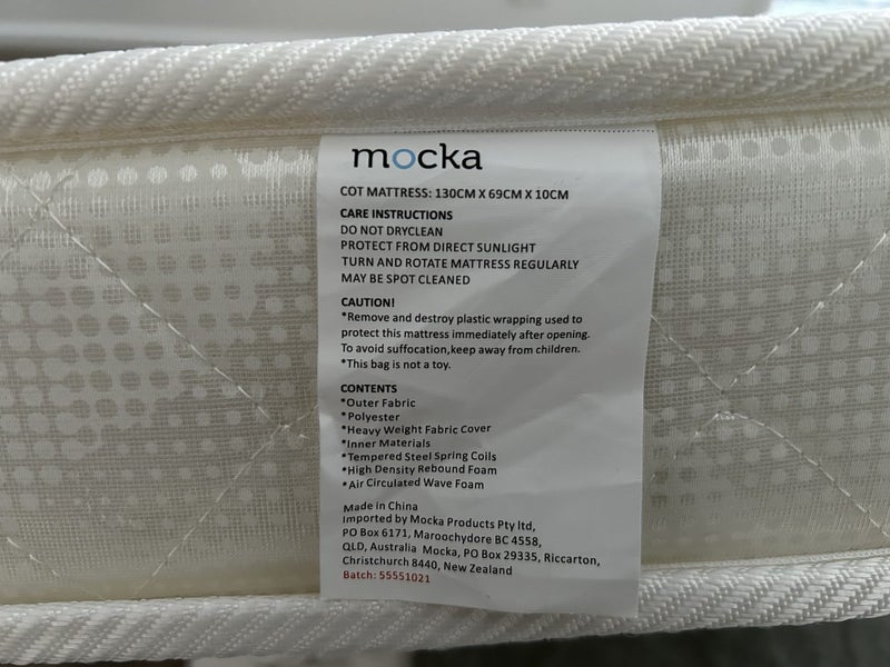 Mocka Cot and mattress Carousel 17