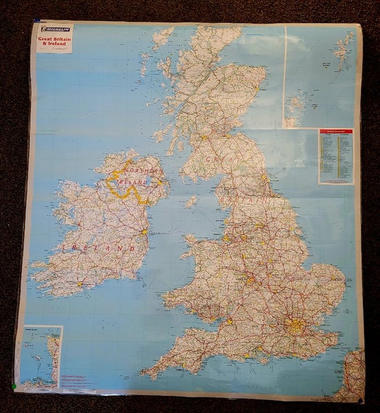 Michelin Great Britain and Ireland Map Laminated 100 x 89 cm Carousel 1