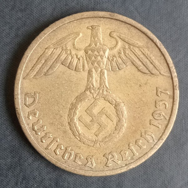 Germany 1937-A 5 Pfennig Coin $1 Res Carousel 1