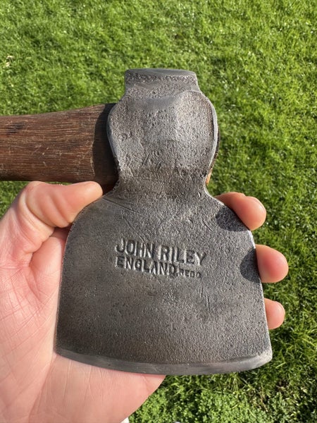 Vintage John Riley England regd stamped Kent axe / hatchet (cracked) Carousel 1