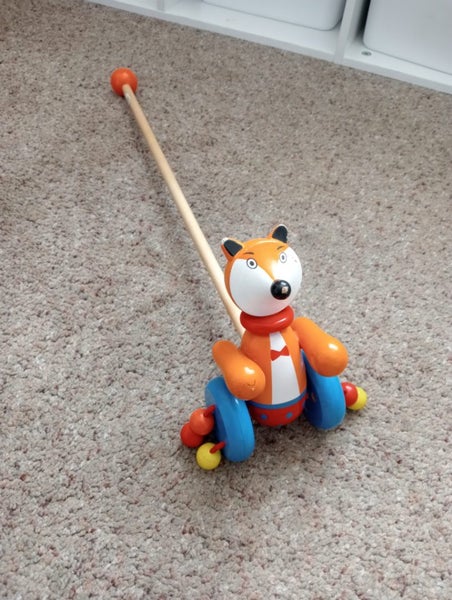 Wooden push along toy fox Carousel 1