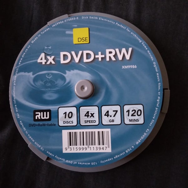 9 x DVD +RW 4xSpeed - 120mins - NEW Carousel 1