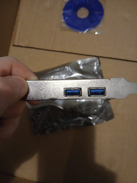 USB 3.0 x2 molex powered PCI-E card + driver CD *untested* Carousel 2
