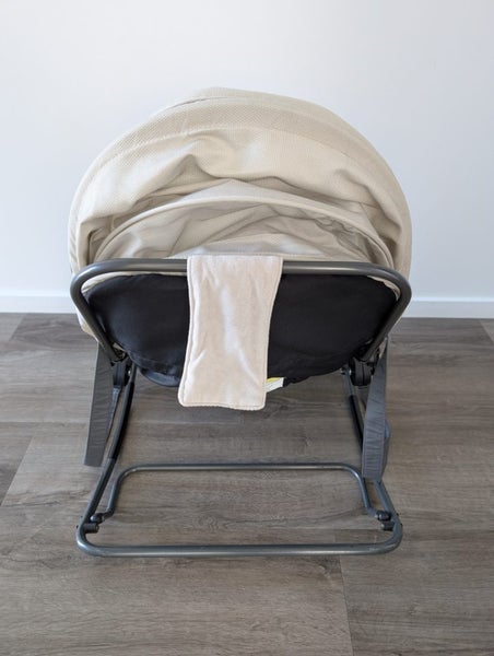 Baby Rocker Seat with Hanging Toy Bar and Sun Canopy Carousel 6