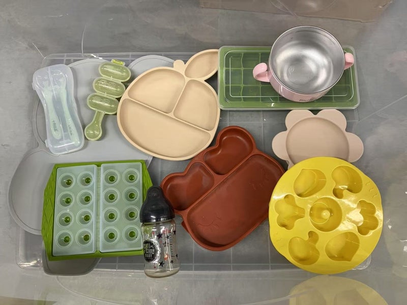 1$RES kid Plate dish food grade Silicone JAMIE KAY set NO.1 Carousel 1