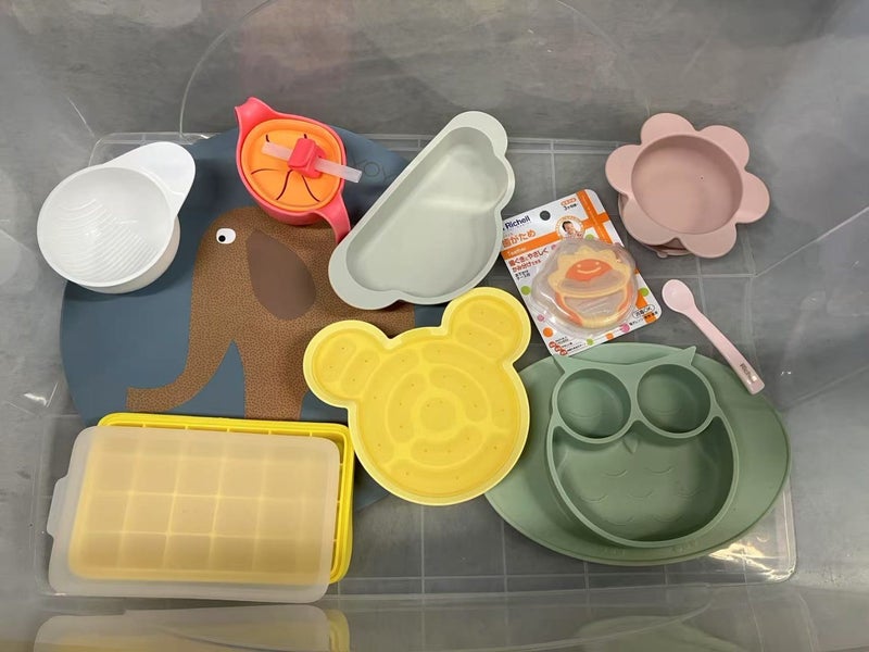 1$RES kid Plate dish food grade Silicone JAMIE KAY set NO.2 Carousel 1