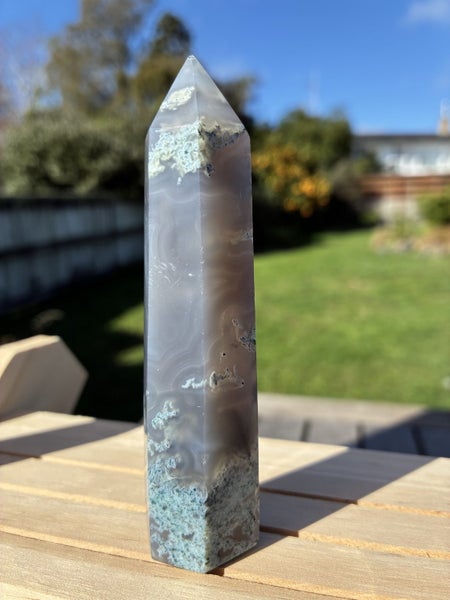 Moss agate tower - Crystal Carousel 2