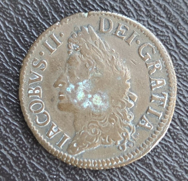 IRELAND 1690 GUN MONEY 30 PENCE COIN, JAMES II, $1 RES!! Carousel 2