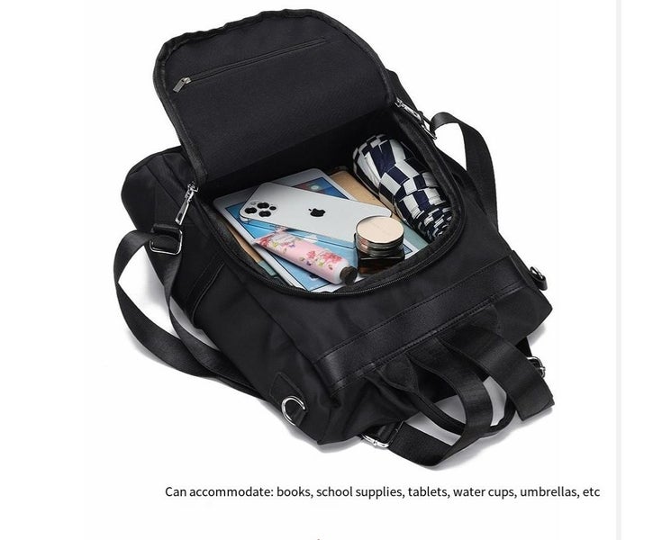 Solid Color Anti-Theft Large Capacity Preppy Backpack Fashion Travel Commuter Carousel 2