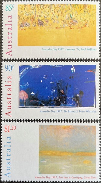 Australia 1997 Australia Day - Paintings -Set of 3 stamps MNH CAT$5. Carousel 1