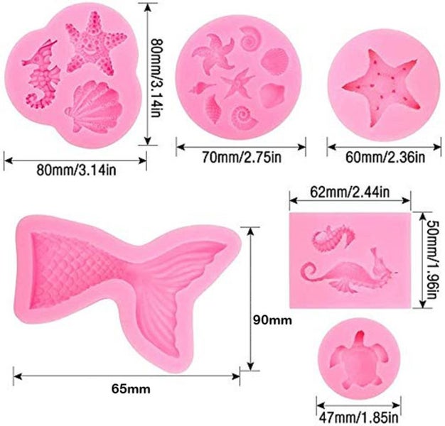 Mermaid Silicone Moulds Cake Molds Carousel 2