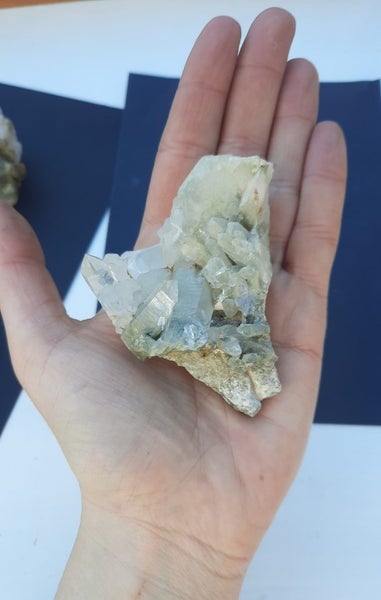 Chlorite included quartz cluster - Pakistan Carousel 1