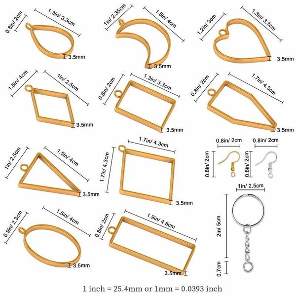 Open Bezel Pendants Charms Resin Molds Jewellery Making Carousel 1