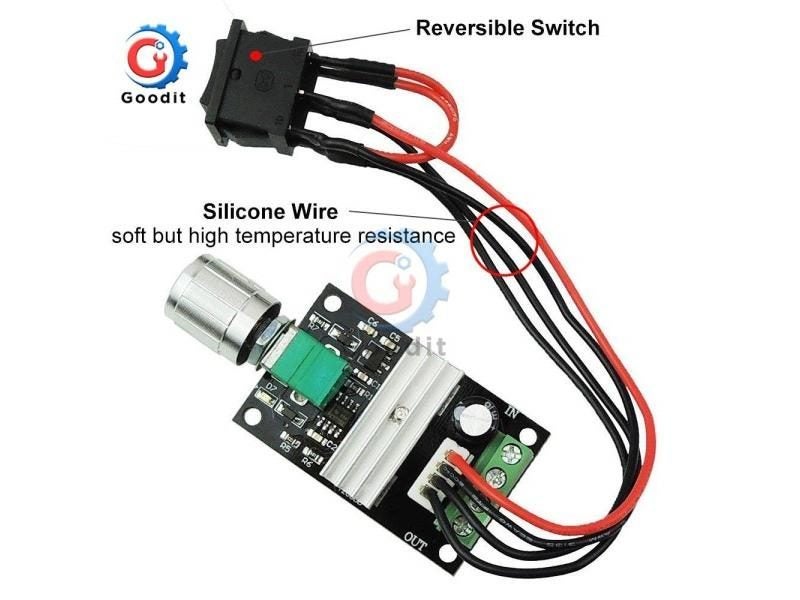 6V 12V 24V 28V 3A 80W DC Motor Speed Controller PWM Speed Adjustable Reversible Carousel 1