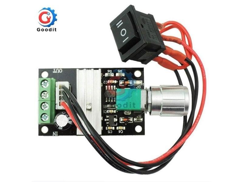 6V 12V 24V 28V 3A 80W DC Motor Speed Controller PWM Speed Adjustable Reversible Carousel 2