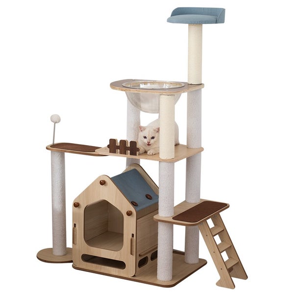 Furbulous 1.46m Cat Tree Mega Cat Tower and Scratching Post - Windmill style Carousel 1