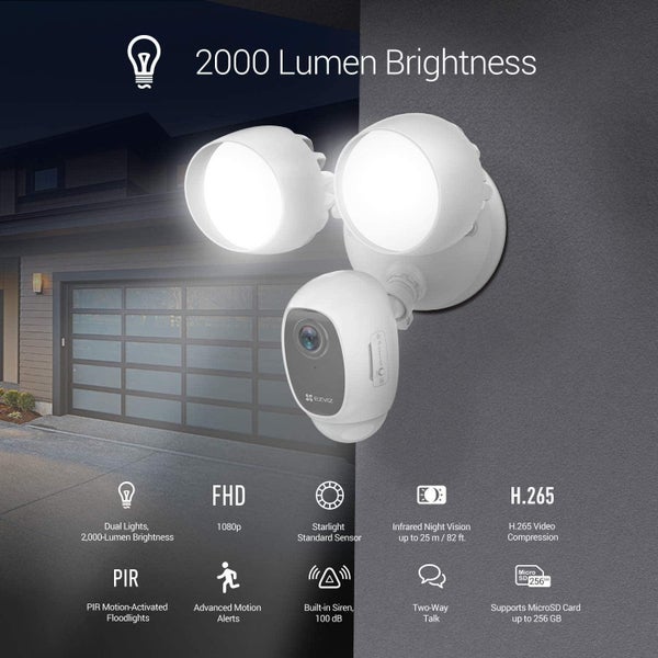 EZVIZ LC1C Smart Home Security Wireless Outdoor Camera with Floodlights Carousel 2