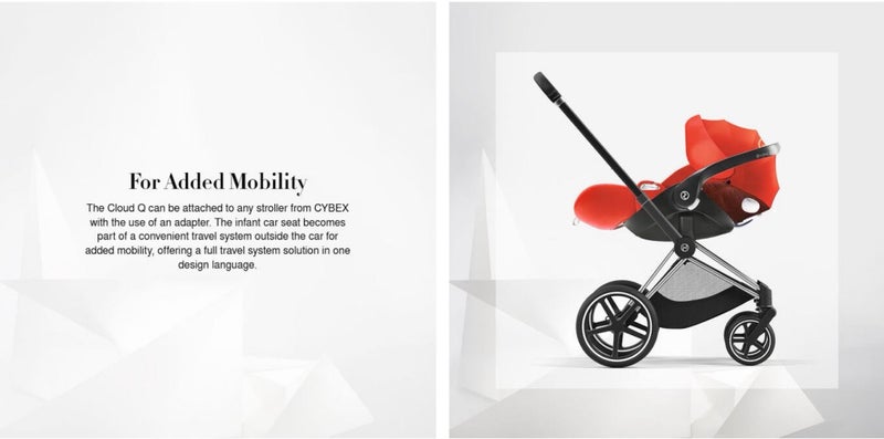 Cybex Cloud Q capsule base and Priam pram frame Carousel 12