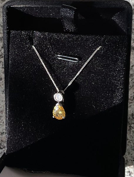 18ct Yellow Sapphire & Diamond Pendant Carousel 1