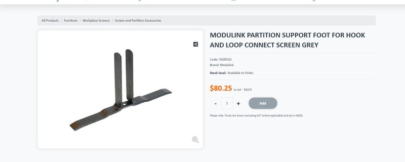 Free Standing Partition 210 x 120 cm -- Save $700 Carousel 7