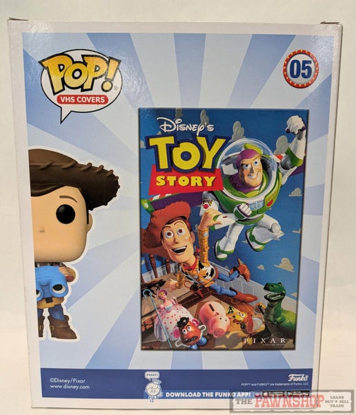 Funko Pop! VHS Covers Toy Story Woody #05 Vinyl Figure In Hard Pop Protector Carousel 5