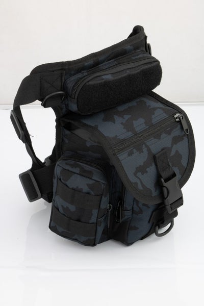 Waist & Leg Pack - Black Camo - Hunting, Tramping & Camping Carousel 1