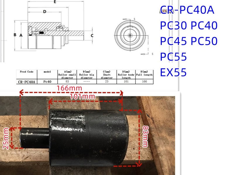 Digger Carrier Roller for CAT/Volvo/Hitachi /IHI/Kubota/Komatsu /Kobelco/Yanmar Carousel 20