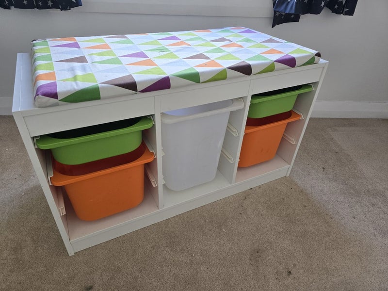 Ikea kids storage drawer set with padded top Carousel 1