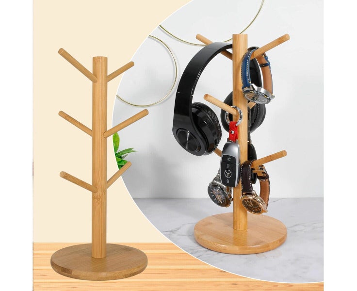 Wooden Tree Rack Mug Stand Coffee Tea Cup Holder Storage Rack Hanger Home Kitc Carousel 2