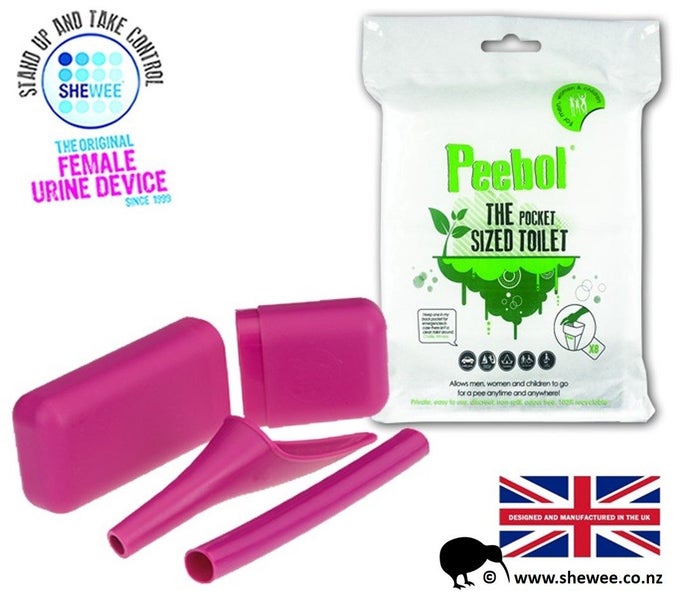 SHEWEE Car and Camp Kit - PINK - With Pocket Toilet 3pk - No Toilet? No Problem! Carousel 1