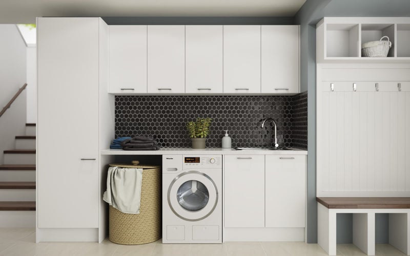 Laundry Cabinets - Highly moisture resistant and Soft Close (Blum Hinges) Carousel 1