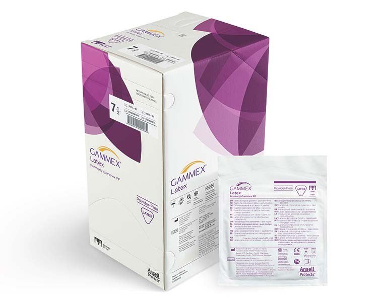 Ansell Gammex Latex Gloves Sterile 5.5-9.5 (Box of 50) - Standard (Size: 9) Carousel 2