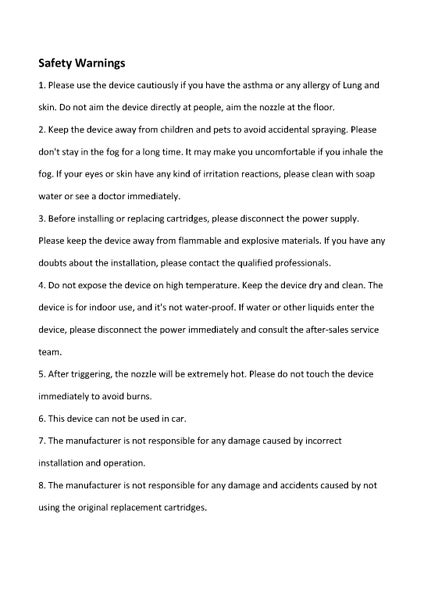 Security Fog Generator FA-Y22 (Fog Cannon) Remote Control with Refills Carousel 17