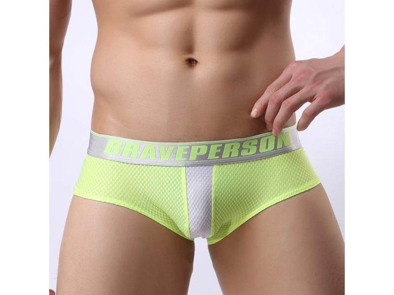 Men's Nylon Jacquard Underpants Shorts Boxer Briefs B1152 Carousel 1