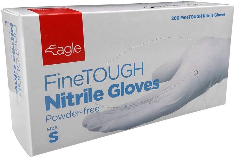 Eagle FineTOUGH Nitrile Gloves White S-XL (Pack of 200) - White (Size: XL) Carousel 1