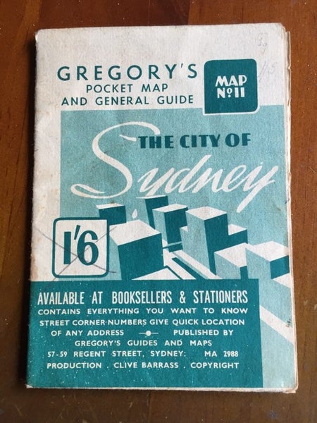 1950s Map of the City of Sydney Carousel 1